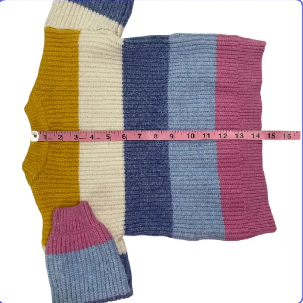 Old Navy  Toddler Girls Multi-Colored Striped  Knit Sweater